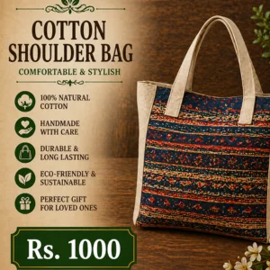 Cotton Shoulder Bag – Comfortable & Stylish