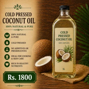 Cold Pressed Coconut Oil – 100% Natural & Pure (1L)