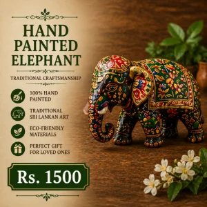 Hand Painted Elephant – Traditional Sri Lankan Craft